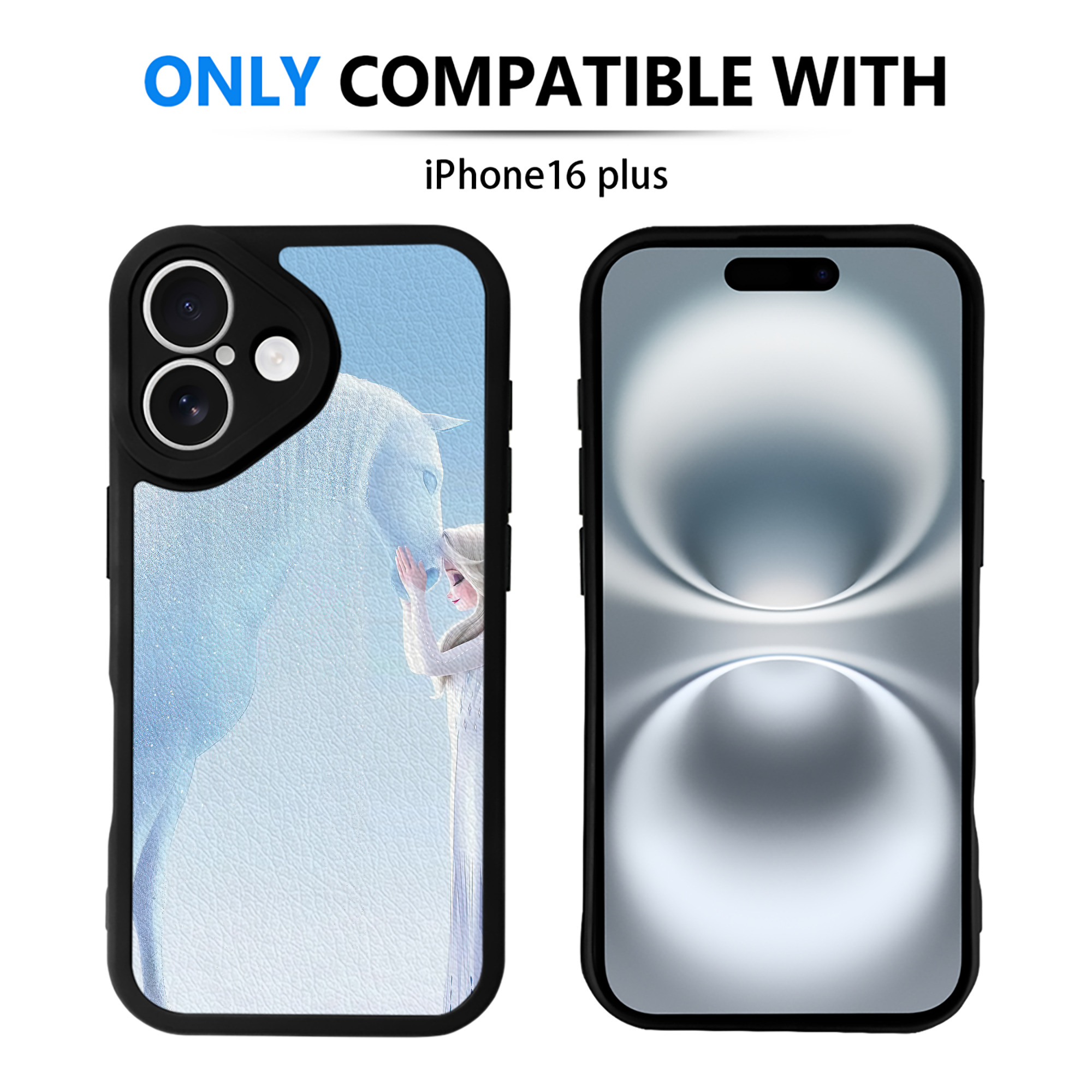 （画像用） アナと雪の女王 アンナ エルサ Frozen Anna Elsa 【iPhone 16シリーズ対応】シリコンスマホケース（レザー調） 材質：シリコン